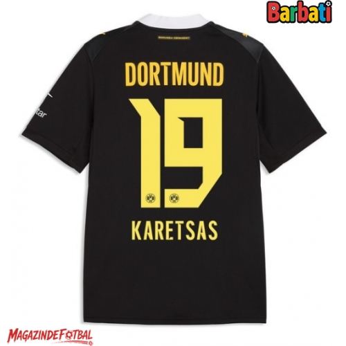 Borussia Dortmund Konstantinos Karetsas #19 Tricou Fotbal Replică 2026-27 Barbati Deplasare Borussia Dortmund Konstantinos Karetsas #19 Tricou Fotbal Replică 2026-27 Barbati Deplasare